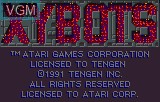 Title screen of the game Xybots on Atari Lynx