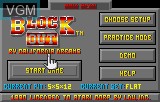 Menu screen of the game Blockout on Atari Lynx