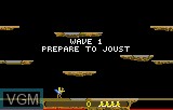 Menu screen of the game Joust on Atari Lynx