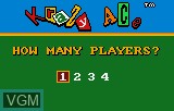 Menu screen of the game Krazy Ace Miniature Golf on Atari Lynx