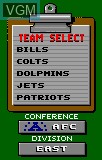 Menu screen of the game NFL Football on Atari Lynx