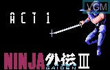 Menu screen of the game Ninja Gaiden III - The Ancient Ship of Doom on Atari Lynx