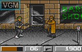 In-game screen of the game Dirty Larry - Renegade Cop on Atari Lynx