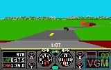 In-game screen of the game Hard Drivin' on Atari Lynx