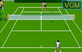 In-game screen of the game Jimmy Connors' Tennis on Atari Lynx