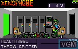 In-game screen of the game Xenophobe on Atari Lynx
