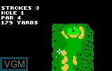 In-game screen of the game Awesome Golf on Atari Lynx