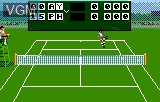 In-game screen of the game Jimmy Connors' Tennis on Atari Lynx