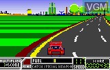 In-game screen of the game RoadBlasters on Atari Lynx