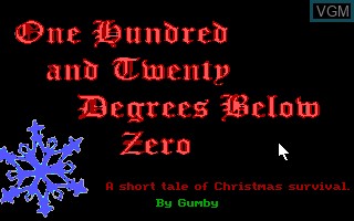 Title screen of the game 120 Degrees Below Zero on MS-DOS