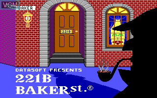 Title screen of the game 221B Baker St. on MS-DOS