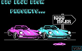 Title screen of the game 1,000 Miler on MS-DOS