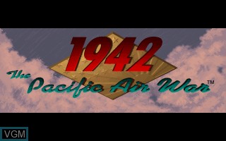 Title screen of the game 1942 - The Pacific Air War on MS-DOS