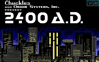 Title screen of the game 2400 A.D. on MS-DOS