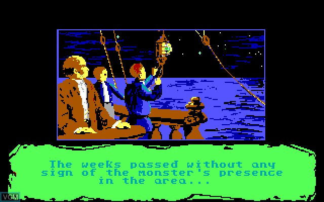 Menu screen of the game 20,000 Leagues Under the Sea on MS-DOS