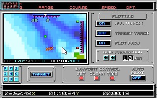 In-game screen of the game 688 Attack Sub on MS-DOS
