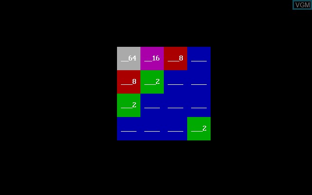 In-game screen of the game 2048x2048 on MS-DOS