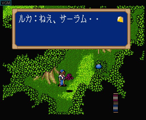 In-game screen of the game Moonlight Saga on MSX Turbo-R