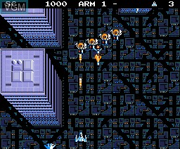 In-game screen of the game Aleste on MSX2 Disk