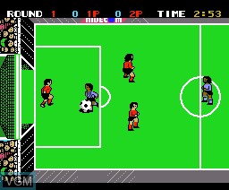 In-game screen of the game American Soccer on MSX2 Disk