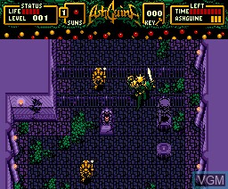 In-game screen of the game Ashguine 2 on MSX2 Disk