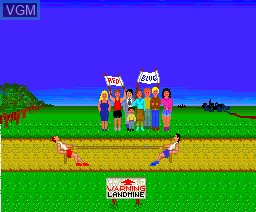 In-game screen of the game Touwtrekken, Tug-Of-War on MSX2 Disk