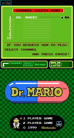 Title screen of the game PlayChoice-10 - Dr. Mario on MAME