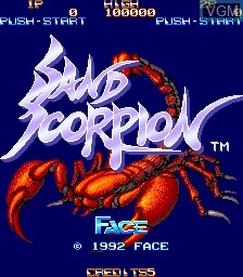 Title screen of the game Sand Scorpion on MAME