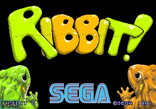 Title screen of the game Ribbit! on MAME