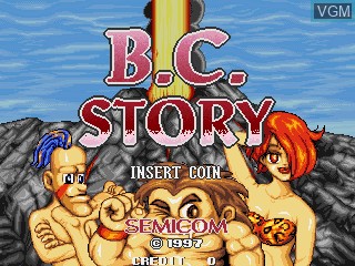 Title screen of the game B.C. Story on MAME