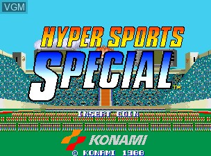 Title screen of the game Hyper Sports Special on MAME