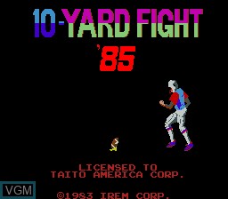 Title screen of the game 10-Yard Fight '85 on MAME