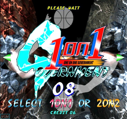 Title screen of the game 1 on 1 Government on MAME