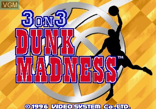 Title screen of the game 3 On 3 Dunk Madness on MAME