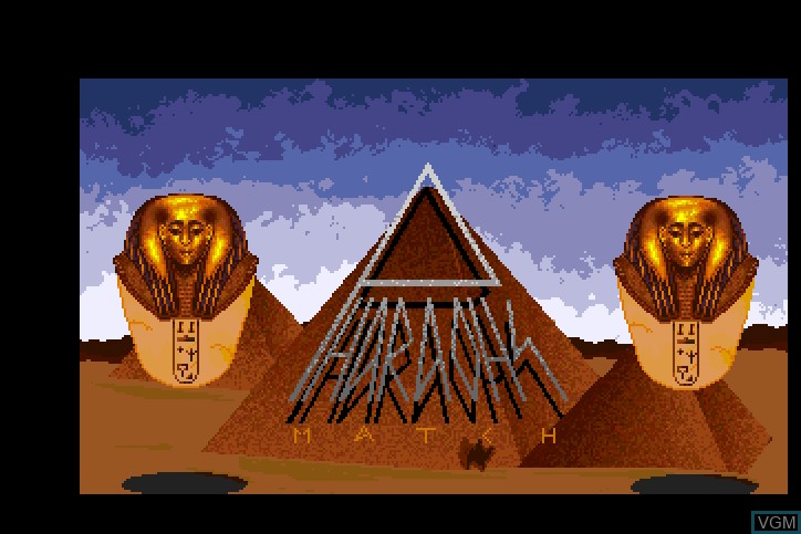 Title screen of the game Pharaohs Match on MAME