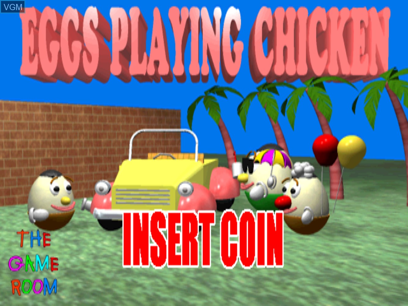 Title screen of the game Eggs Playing Chicken on MAME
