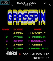 Title screen of the game Grasspin on MAME