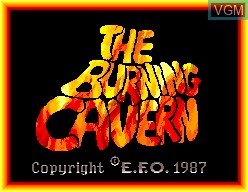 Title screen of the game The Burning Cavern on MAME