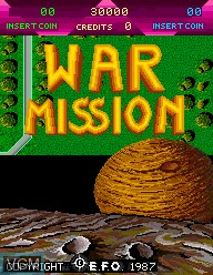Title screen of the game War Mission on MAME