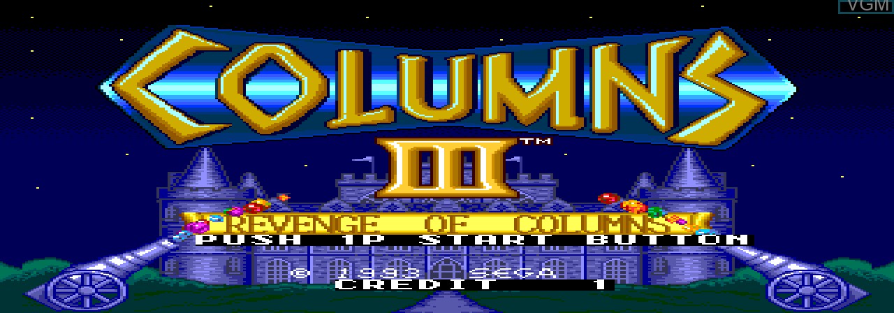 Title screen of the game MegaPlay - Columns III on MAME