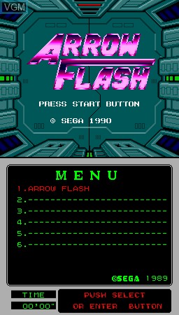 Title screen of the game MegaTech - Arrow Flash on MAME