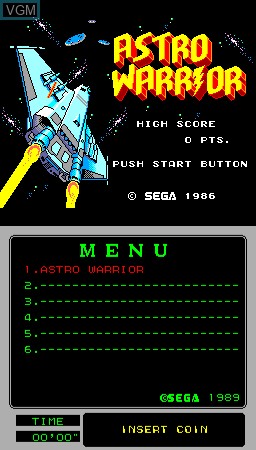 Title screen of the game MegaTech - Astro Warrior on MAME