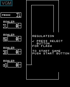 Title screen of the game 4 Player Bowling Alley on MAME