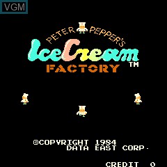 Title screen of the game Cassette - Peter Pepper's Ice Cream Factory on MAME