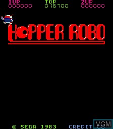 Title screen of the game Hopper Robo on MAME