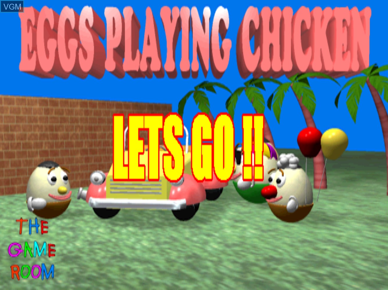 Menu screen of the game Eggs Playing Chicken on MAME