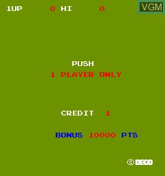 Menu screen of the game 18 Challenge Pro Golf on MAME