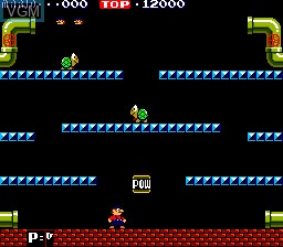 In-game screen of the game Mario Bros. on MAME