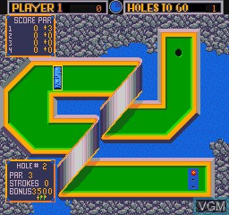 In-game screen of the game Mini Golf on MAME