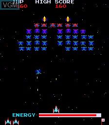 In-game screen of the game Moon Alien Part 2 on MAME